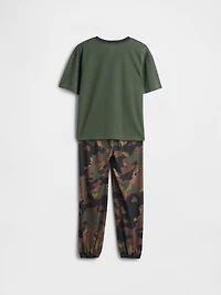 Kids Camo Recycled PJ Jogger Set
