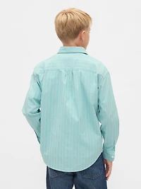 Kids Organic Cotton Poplin Relaxed Shirt