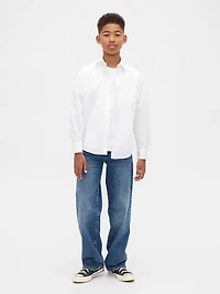 Kids Organic Cotton Poplin Relaxed Shirt
