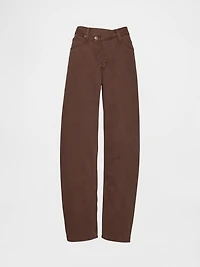 High Rise UltraSoft Crossover Barrel Jeans
