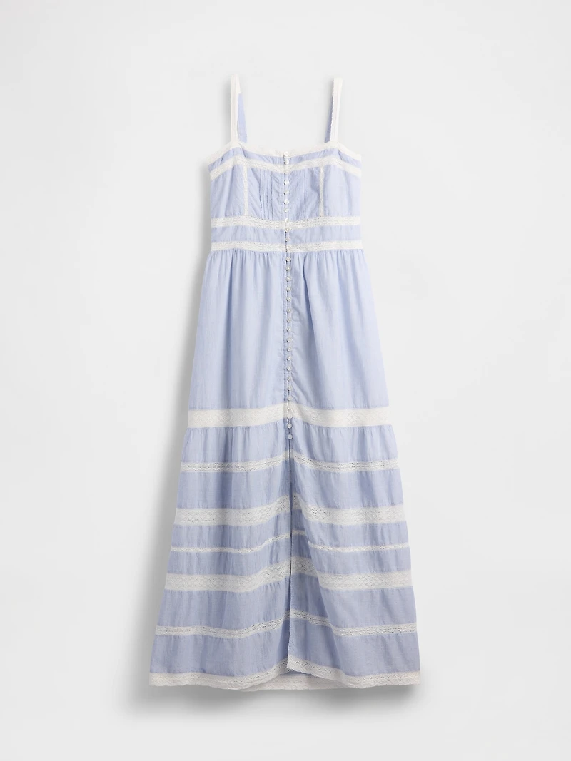 Lace-Trim Maxi Dress