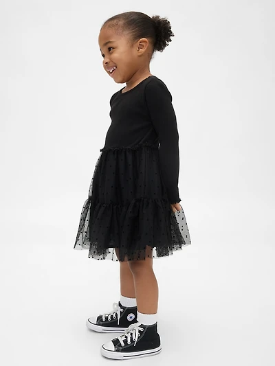Baby & Toddler Mixed Media Tulle Dress