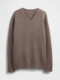 CashSoft Oversized V-Neck Sweater