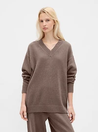 CashSoft Oversized V-Neck Sweater