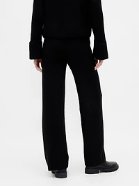 CashSoft Shaker-Stitch Sweater Pants