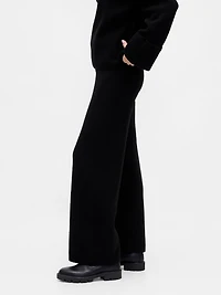 CashSoft Shaker-Stitch Sweater Pants