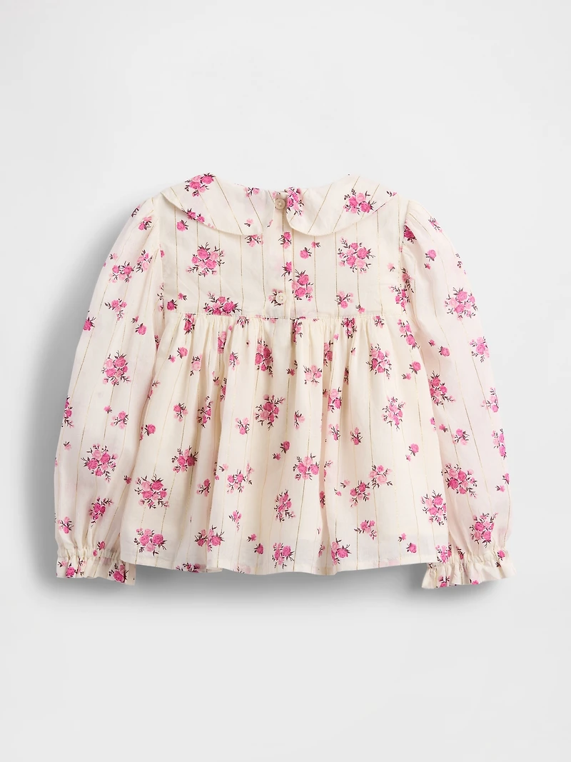 Baby & Toddler Puff-Sleeve Floral Top