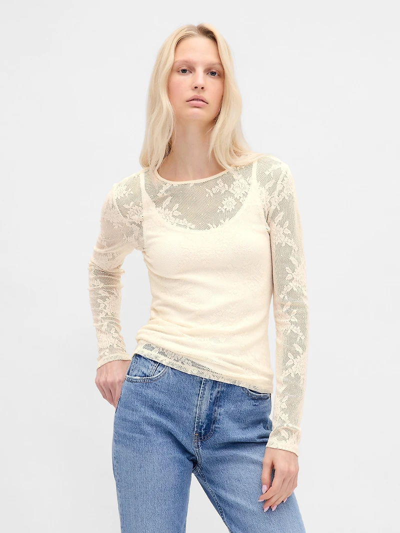 Sheer Lace Top