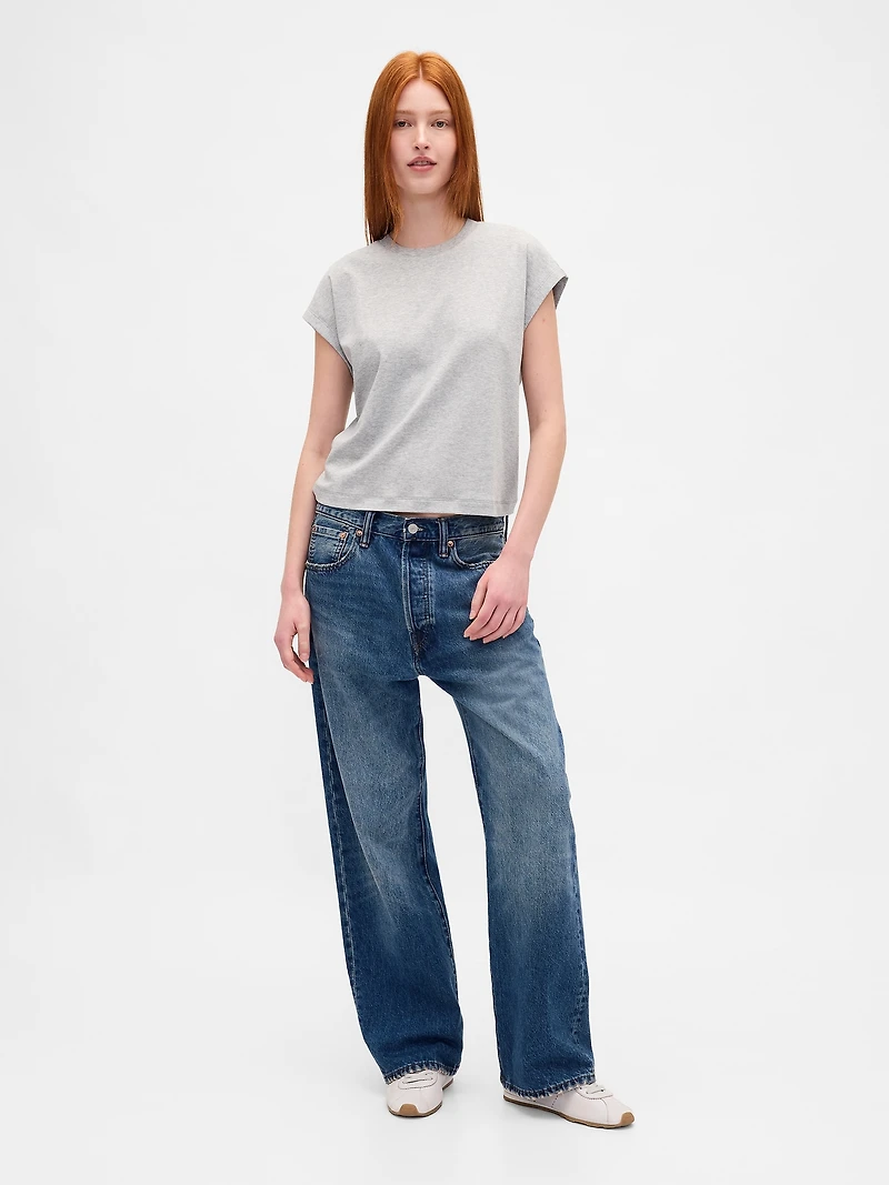 Supima® Cotton Relaxed Crop T-Shirt