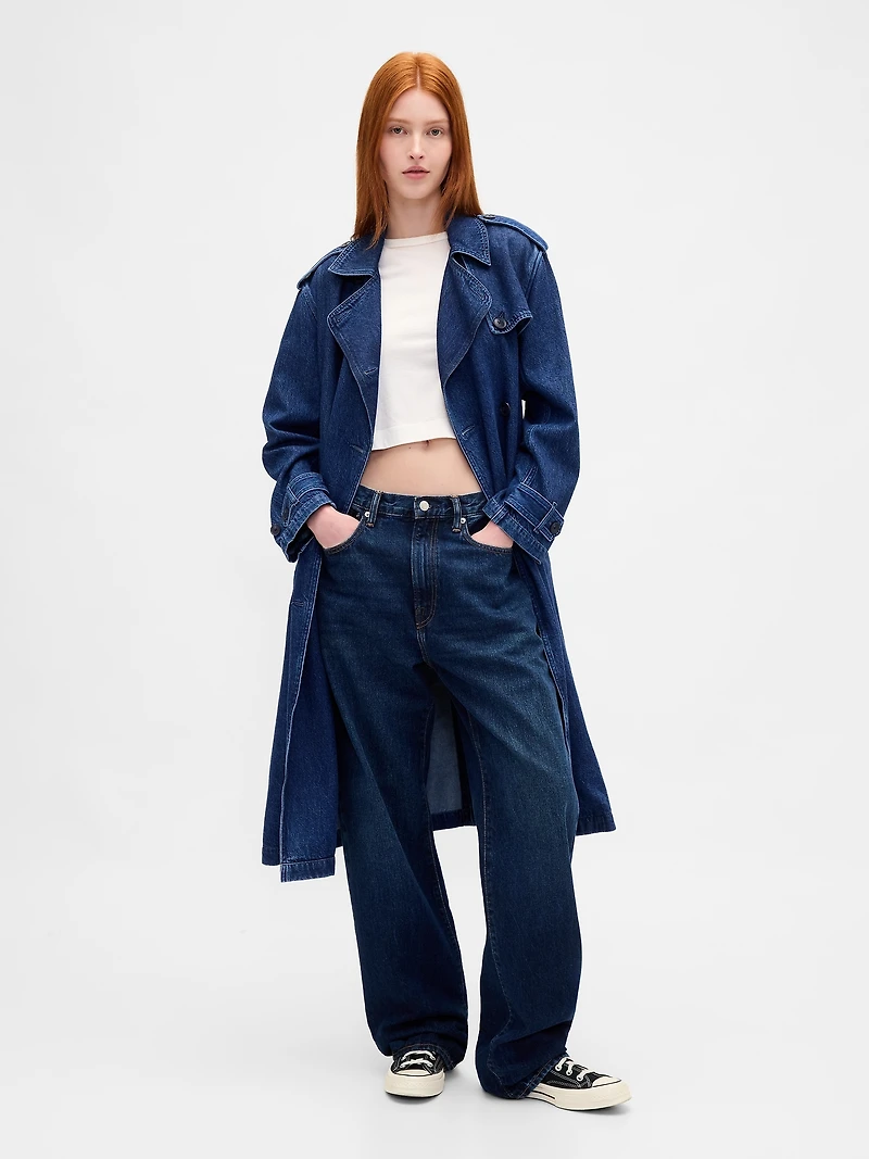 UltraSoft Denim Trench Coat