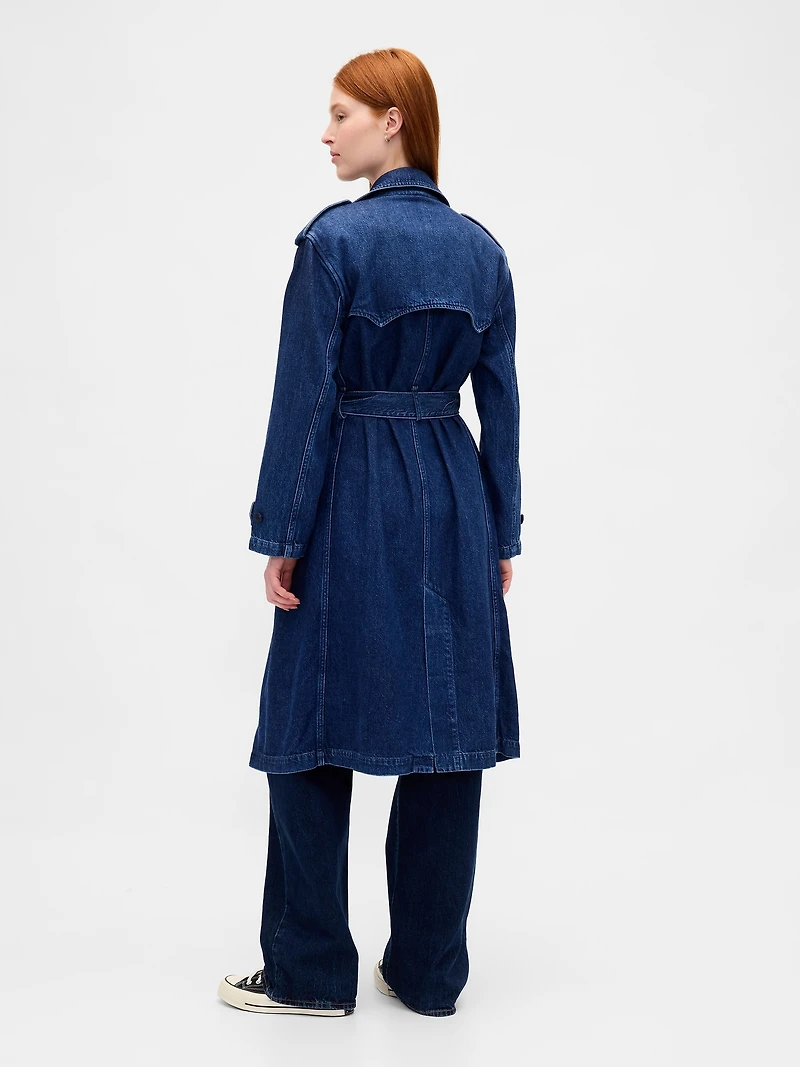 UltraSoft Denim Trench Coat