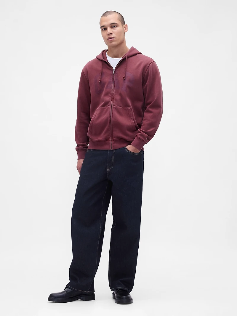 VintageSoft Arch Logo Full-Zip Hoodie