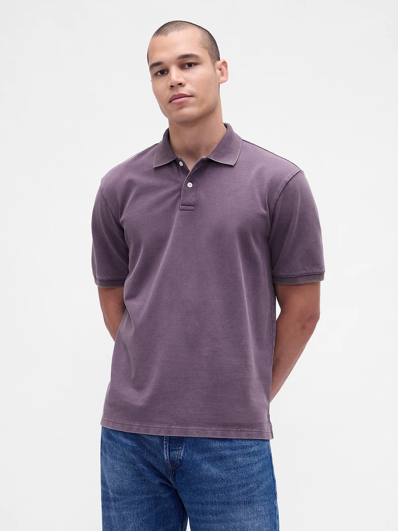 Relaxed Pique Polo Shirt