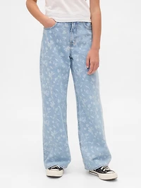 Kids Low Rise Stride Wide-Leg Jeans