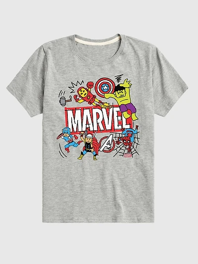 Toddler Marvel Avengers Doodle Short Sleeve Graphic Tee
