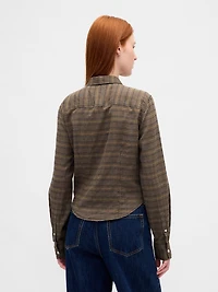 Flannel Fitted Plaid Shirt