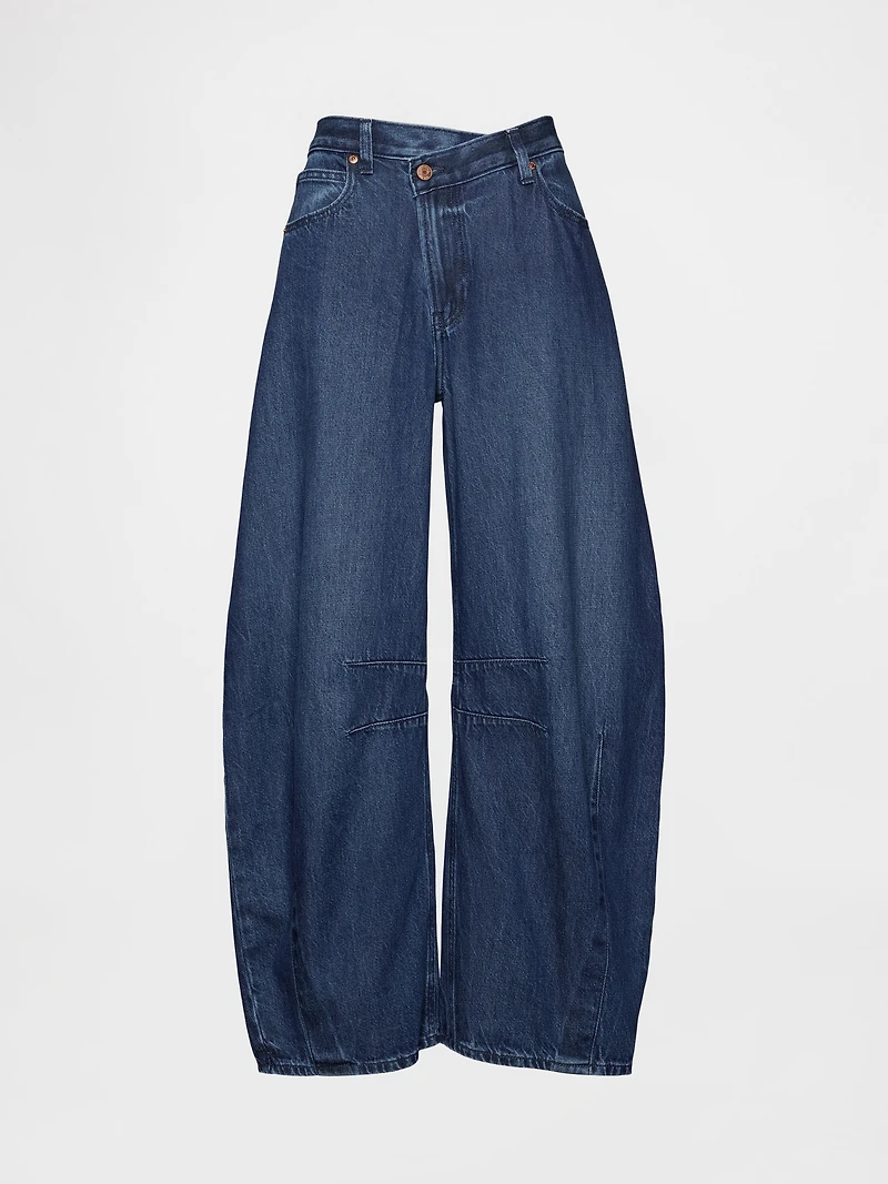 High Rise UltraSoft Crossover Horseshoe Jeans