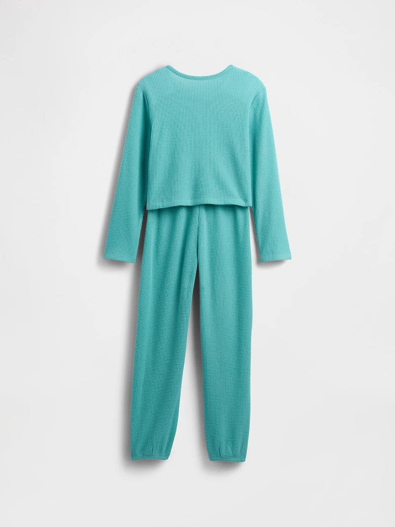 Kids Recycled Waffle PJ Set