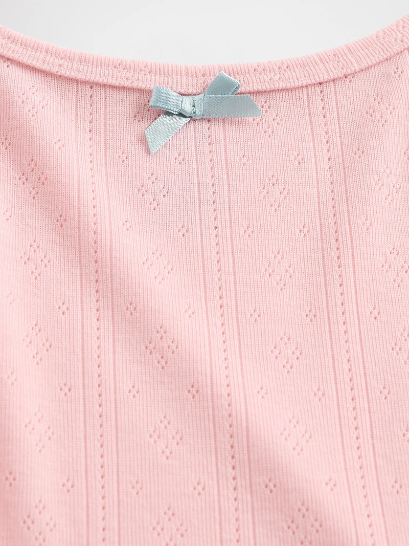 Kids Recycled Pointelle Tank PJ Set