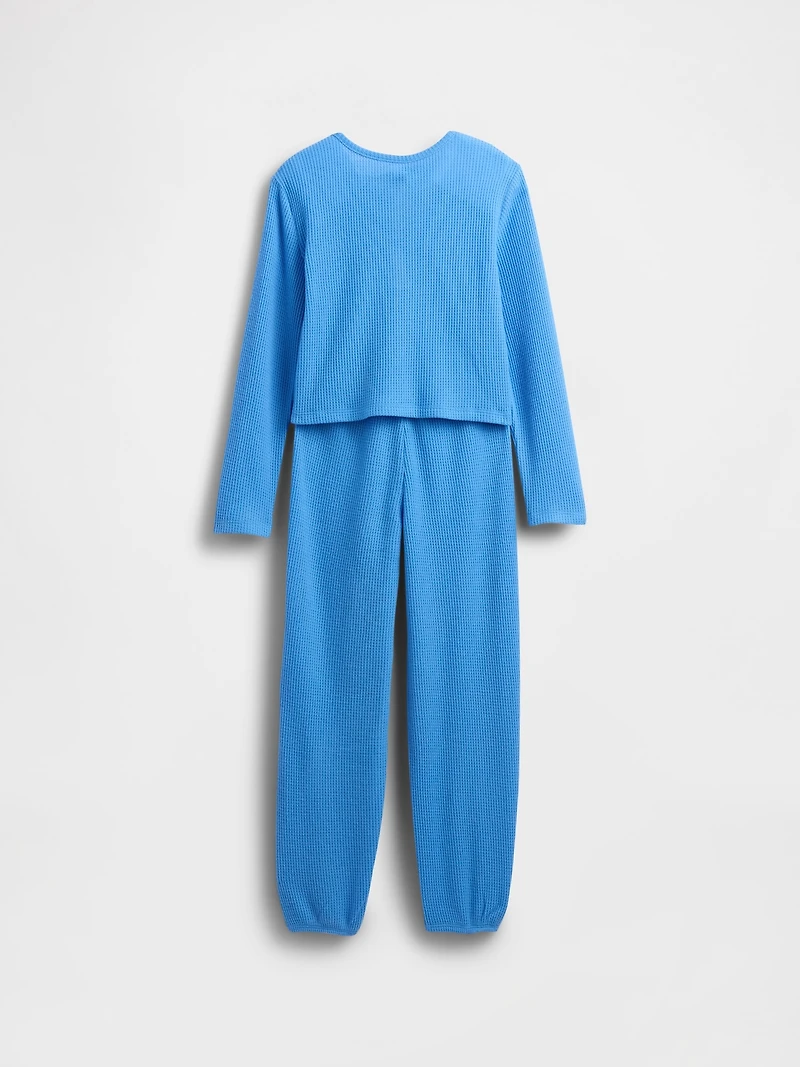 Kids Recycled Waffle PJ Set