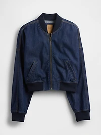 UltraSoft Denim Bomber Jacket