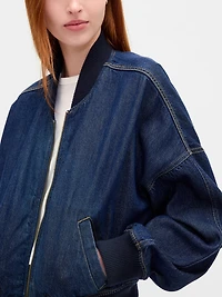 UltraSoft Denim Bomber Jacket