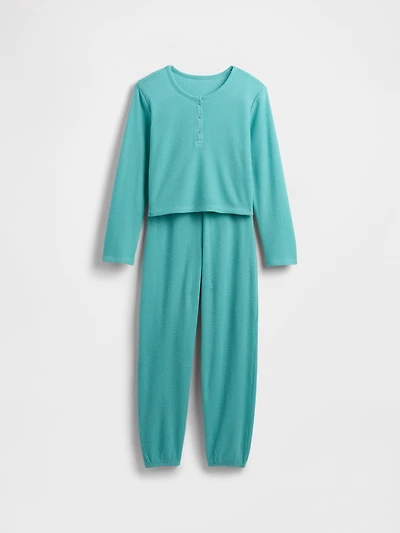 Kids Recycled Waffle PJ Set