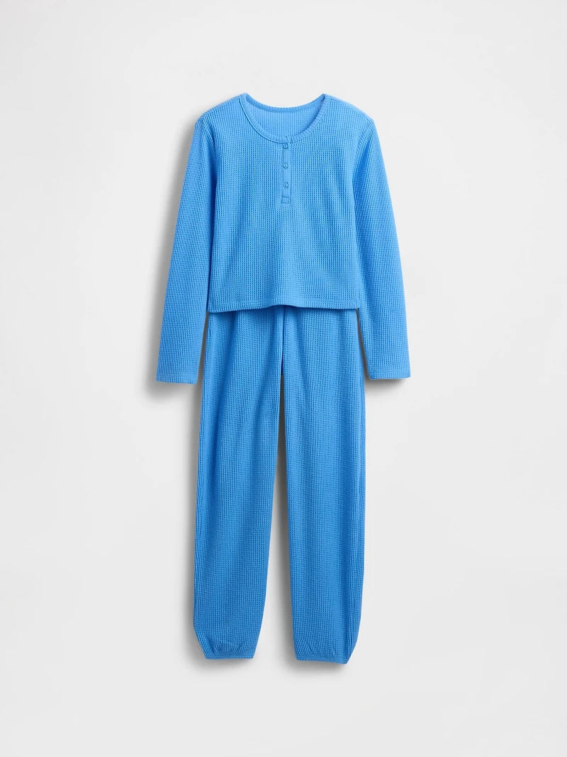 Kids Recycled Waffle PJ Set