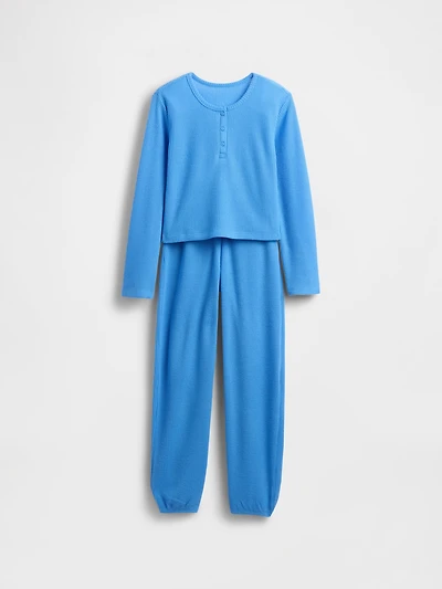 Kids Recycled Waffle PJ Set