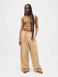 Sheer Rib Henley Sweater
