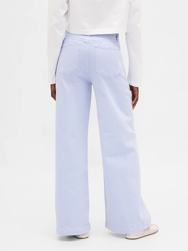 Sky High Rise Stride Wide-Leg Jeans