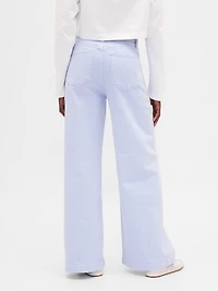 Sky High Rise Stride Wide-Leg Jeans