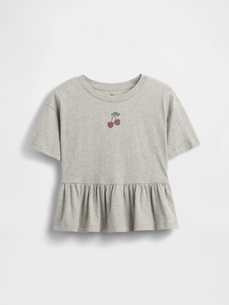 Kids Graphic Peplum T-Shirt