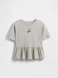 Kids Graphic Peplum T-Shirt
