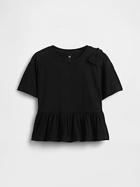 Kids Bow Peplum T-Shirt