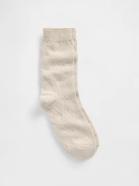 Cable-Knit Crew Socks