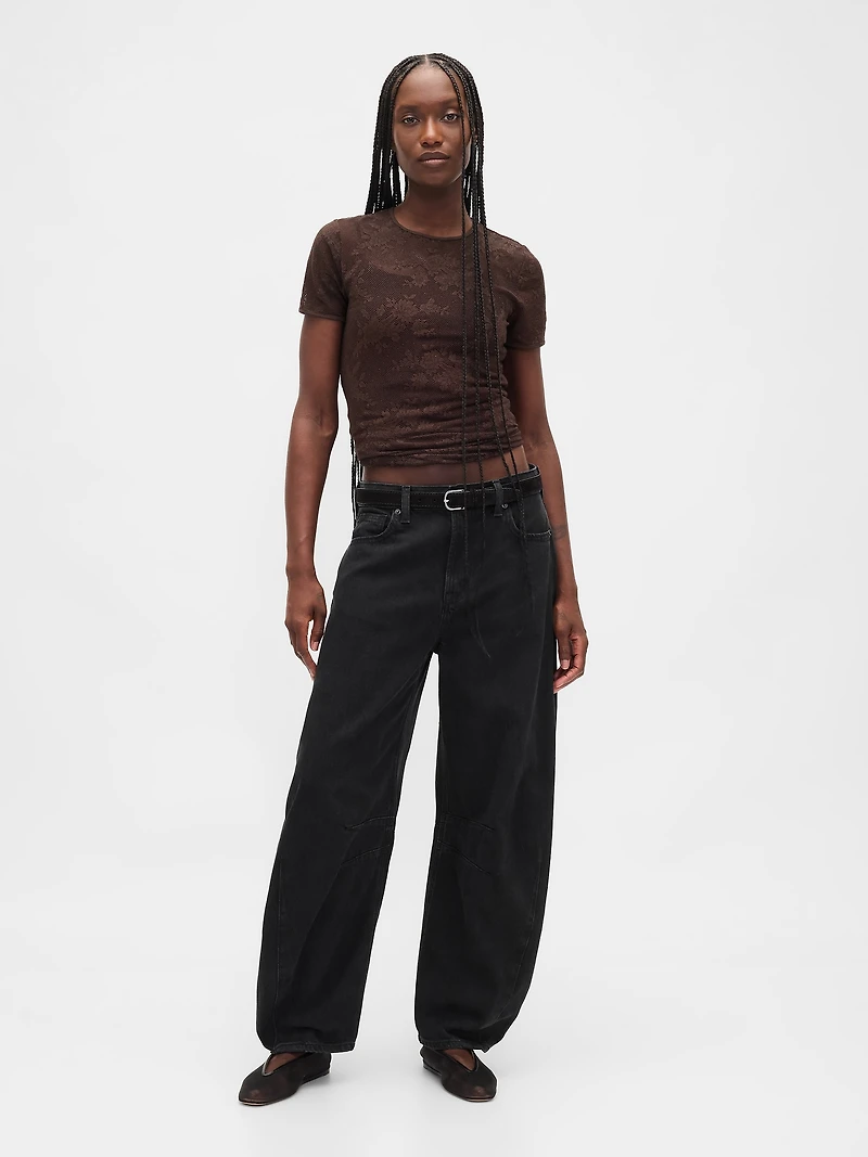 Floral Lace Mesh Top