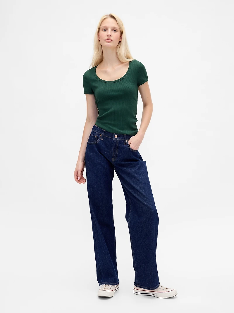 Modern Rib Scoop Crop T-Shirt