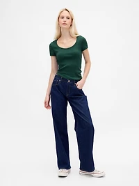 Modern Rib Scoop Crop T-Shirt