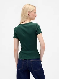 Modern Rib Scoop Crop T-Shirt