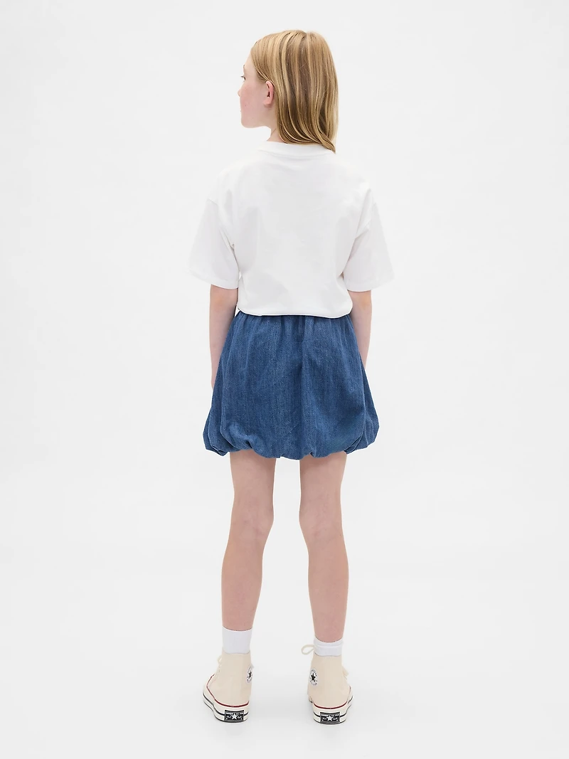 Kids Denim Bubble Skort