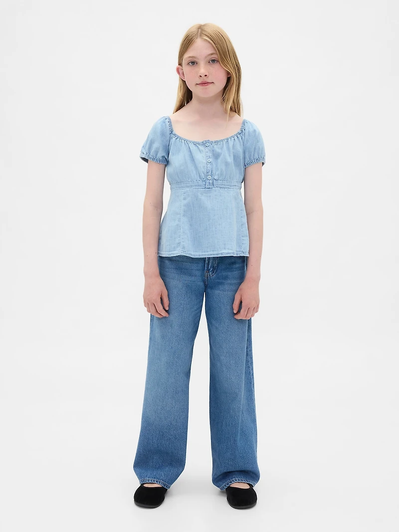 Kids Denim Babydoll Top