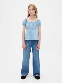 Kids Denim Babydoll Top