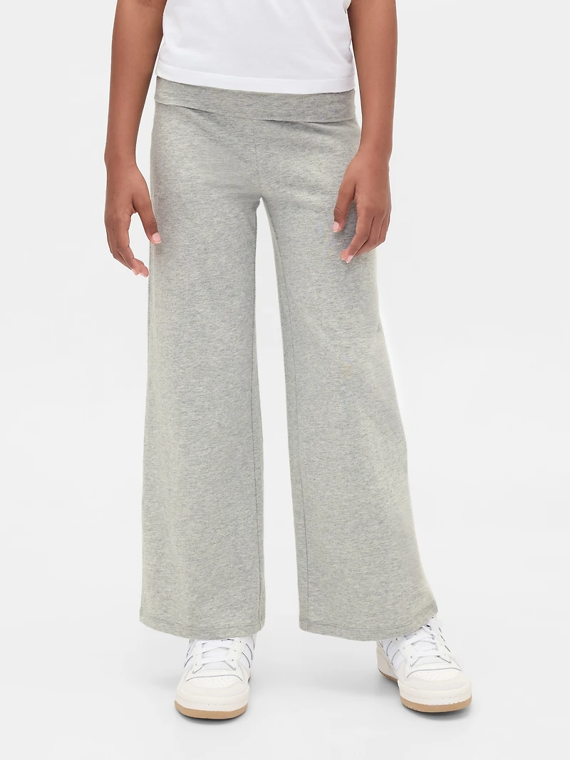 Kids Wide-Leg Foldover Leggings