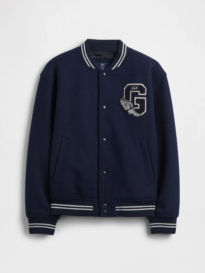 Kids Varsity Logo Bomber Jacket