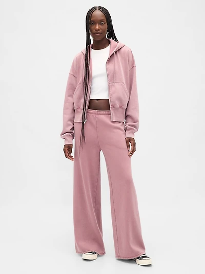 VintageSoft Baggy Wide-Leg Sweatpants