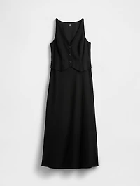 Linen-Blend Vest Maxi Dress