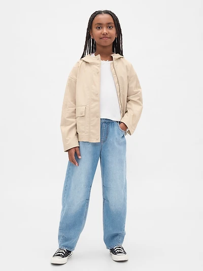 Kids High Rise Easy Barrel Jeans