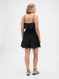 Eyelet Ruffle Mini Dress