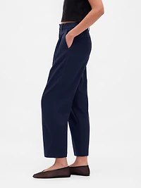 365 High Rise Brushed Twill Taper Ankle Trousers